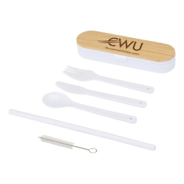 Cutlery Set with Bamboo Lid