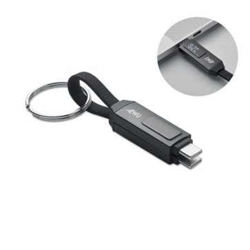 60W Charging and Data Cable with Keyring