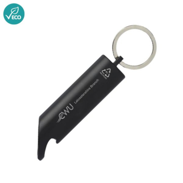 RCS Recycled Aluminium IPX LED Light And Bottle Opener With Keychain (Personalised)
