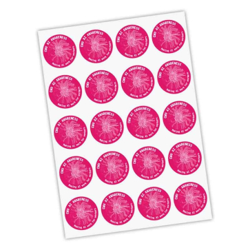 ALA A4 Sheet of Round Kiss Cut Stickers (20 per Page)
