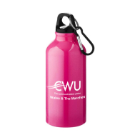 Recycled Stainless Steel Water Bottle with Carabiner 400ml