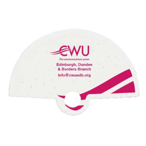 Seeded Paper Hand Fan