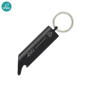 RCS Recycled Aluminium IPX LED Light And Bottle Opener With Keychain (Personalised)