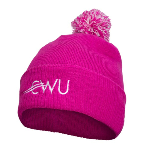 Fuchsia Beanie with Bobble 