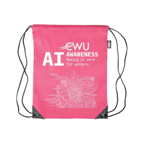 ALA RPET Drawstring Bag with AI Awareness Print